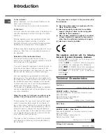 Предварительный просмотр 2 страницы Hotpoint BD32B/2 Instructions For Use And Installation Instructions