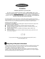 Предварительный просмотр 18 страницы Hotpoint BFT68 Instructions For Installation And Use Manual