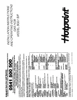 Hotpoint BG51 B/P Installation Instructions Manual предпросмотр