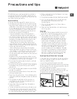 Предварительный просмотр 13 страницы Hotpoint BHWD 149 Instructions For Use Manual