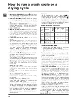 Предварительный просмотр 12 страницы Hotpoint BHWDD 74 Instructions For Use Manual