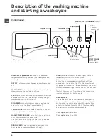 Предварительный просмотр 8 страницы Hotpoint BHWM 149 Instructions For Use Manual