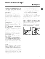 Предварительный просмотр 13 страницы Hotpoint BHWM 149 Instructions For Use Manual