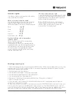 Предварительный просмотр 9 страницы Hotpoint BHWM149 Instructions For Use Manual