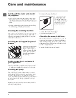 Preview for 8 page of Hotpoint BHWMD 742 Instructions For Use Manual