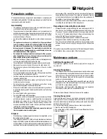 Предварительный просмотр 9 страницы Hotpoint BQ 63 (K) Operating Instructions Manual