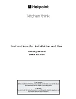 Hotpoint BS 1400 Instructions For Installation And Use Manual предпросмотр