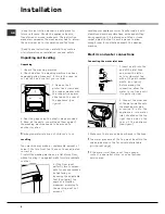 Preview for 4 page of Hotpoint BS 1400 Instructions For Installation And Use Manual