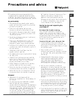 Preview for 13 page of Hotpoint BS 1400 Instructions For Installation And Use Manual