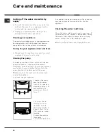 Preview for 14 page of Hotpoint BS 1400 Instructions For Installation And Use Manual