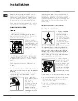 Предварительный просмотр 4 страницы Hotpoint BWD 129 Instructions For Installation & Use