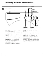 Предварительный просмотр 10 страницы Hotpoint BWM 129 Instructions For Installation And Use Manual