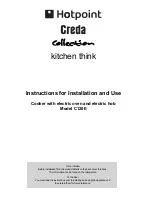 Hotpoint C120E Instructions For Installation And Use Manual preview