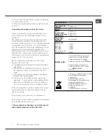 Предварительный просмотр 3 страницы Hotpoint C3VM57RU/HA Operating Instructions Manual