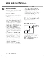 Preview for 34 page of Hotpoint CE6IFA.1 X F/HA Operating Instructions Manual