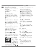 Предварительный просмотр 54 страницы Hotpoint CE6IFA.1 X F/HA Operating Instructions Manual