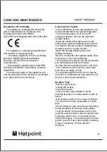 Preview for 5 page of Hotpoint CF1A 100 H UK Installation Instructions Manual