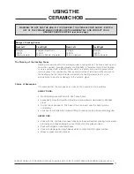 Preview for 17 page of Hotpoint CH60 ETC Use And Installation Instructions