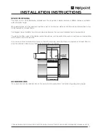 Preview for 9 page of Hotpoint CH60DPCF Use And Installation Instructions