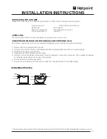 Preview for 11 page of Hotpoint CH60DPCF Use And Installation Instructions