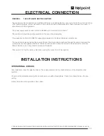 Preview for 13 page of Hotpoint CH60DPCF Use And Installation Instructions