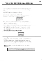 Предварительный просмотр 19 страницы Hotpoint CH60EKKS Instructions For Installation And Use Manual