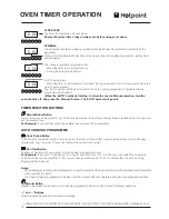 Preview for 14 page of Hotpoint CH60GPCF Use And Installation Instructions