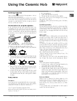 Предварительный просмотр 23 страницы Hotpoint CH60IPK Instructions For Installation And Use Manual