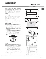 Предварительный просмотр 3 страницы Hotpoint CIC 631 T X Operating Instructions Manual