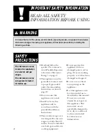 Preview for 4 page of Hotpoint Countersaver Plus RVM1325 Owner'S Manual