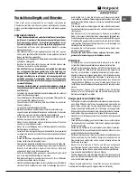 Предварительный просмотр 13 страницы Hotpoint CP 9 VP6 DE/HA S Operating Instructions Manual