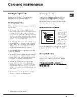 Предварительный просмотр 29 страницы Hotpoint CP87SEA/HA Operating Instructions Manual