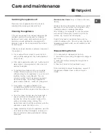 Preview for 11 page of Hotpoint CRA 641 DC Operating Instructions Manual