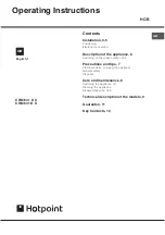 Preview for 1 page of Hotpoint CRM 641 D C Operating Instructions Manual