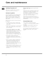 Preview for 12 page of Hotpoint CRO 642 D B Operating Instructions Manual