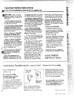 Preview for 3 page of Hotpoint CSF24D Use And Care Manual