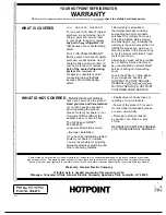 Preview for 16 page of Hotpoint CTA13 Use And Care Manual