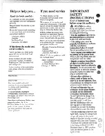 Preview for 2 page of Hotpoint CTX14 Use And Care Manual