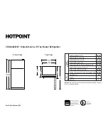 Предварительный просмотр 1 страницы Hotpoint CTX18GACWW Dimension Manual