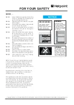 Preview for 5 page of Hotpoint DCH60GK Use And Installation Instructions