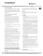 Preview for 33 page of Hotpoint DCL 08 CB Instructions For Installation And Use Manual