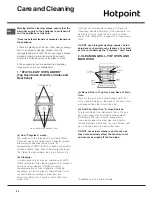 Предварительный просмотр 20 страницы Hotpoint DD2 540 BL Instructions For Installation And Use Manual