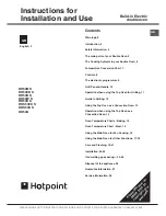 Hotpoint DD53X Instructions For Installation And Use Manual предпросмотр