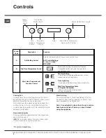 Предварительный просмотр 8 страницы Hotpoint DD53X Instructions For Installation And Use Manual