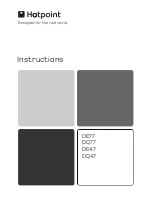 Preview for 1 page of Hotpoint DE47 Instructions Manual