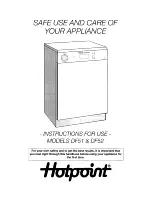 Hotpoint DF51 Instruction Manual preview