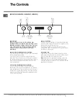 Предварительный просмотр 9 страницы Hotpoint DH 93 CX Instructions For Installation And Use Manual