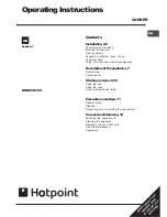 Preview for 1 page of Hotpoint DHG65G1CX Operating Instructions Manual