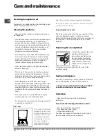 Предварительный просмотр 12 страницы Hotpoint DHG65G1CX Operating Instructions Manual