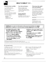 Preview for 2 page of Hotpoint DI_3800S Use And Care Manual